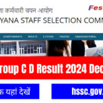 HSSC Group C D Result 2024 Declared