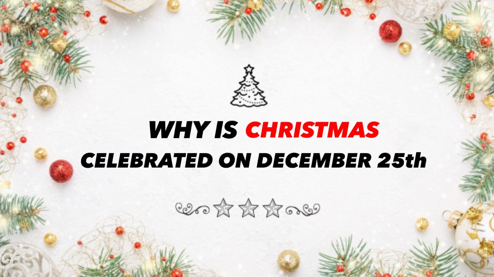 Why is Christmas Celebrated on December 25th?